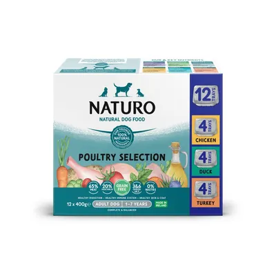 Naturo Adult Dog Trays - Variety Pack Grain Free - Saver Pack: 24 x 400g