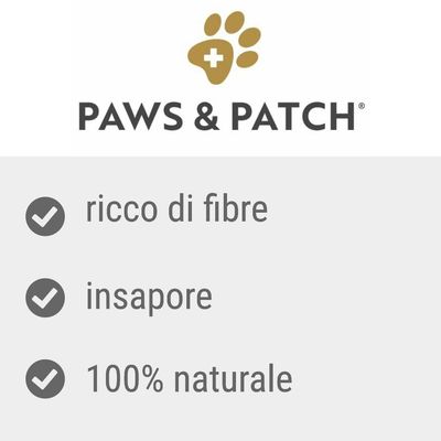 PAWS & PATCH, ricco di fibre, insapore, 100% naturale