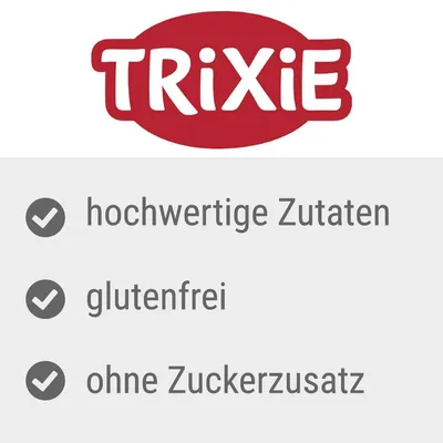 TRIXIE, hochwertige Zutaten, glutenfrei, ohne Zuckerzusatz (texte en allemand)