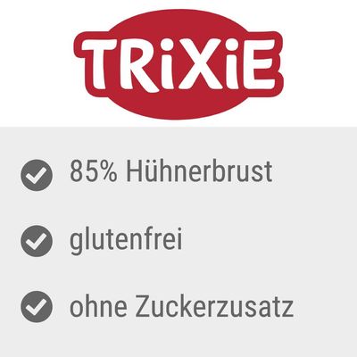 TRIXIE. 85% куриная грудка, без глютена, без добавления сахара.