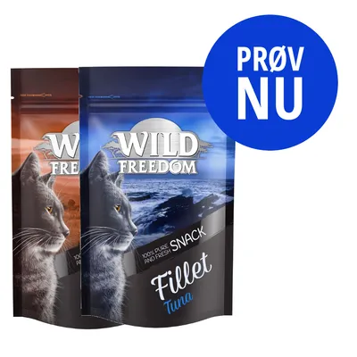 Wild Freedom katte snack, Fillet Tuna. Tekst: 100% pure and fresh snack. Prøv nu.