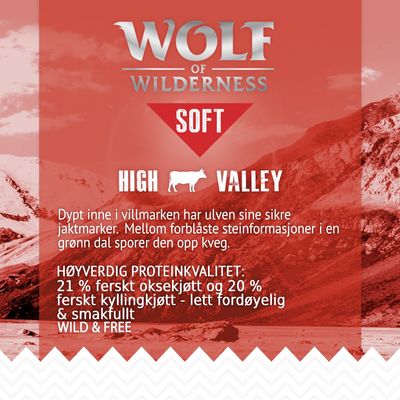 Wolf of Wilderness "Soft - High Valley" - Storfekjøtt