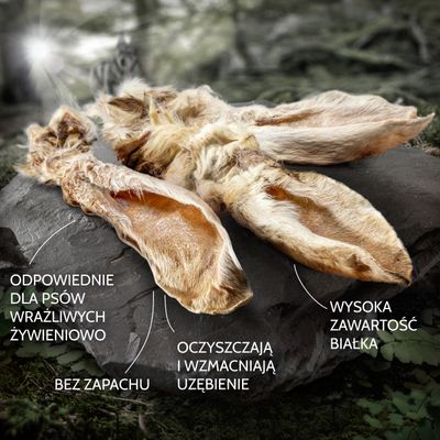 Odpowiednie dla psów wrażliwych żywieniowo, bez zapachu, oczyszczają i wzmacniają uzębienie, wysoka zawartość białka
