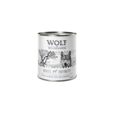 Wolf of Wilderness White Infinity, Nassfutter mit Pferd, Wurzeln und Wildkräutern, 800g Dose.