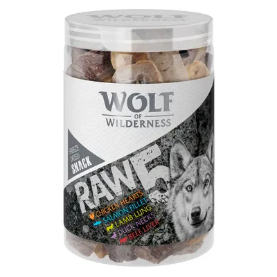 Assortiment Wolf of Wilderness RAW 5 Friandises lyophilisées pour chien - 150 g 