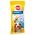 Pedigree Dentastix Daily Oral Care, 7 tyčiniek pre psy 10–25 kg. Text: Triple Action. Viditeľný pes na obale. Anglický text o redukcii zubného kameňa a podpore zdravia ďasien.