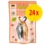 GranataPet DeliCATessen Kalb & Kaninchen, 24x annospussi. Paté. Ilman eläinkokeita, ilman viljaa. Valmistettu Saksassa. Kissat kuvassa. Iso keltainen ympyrä: 24x. GranataPet DeliCATessen Kalb & Kaninchen, 24x annospussi. Paté. Ilman eläinkokeita, ilman viljaa. Valmistettu Saksassa. Kissat kuvassa. Iso keltainen ympyrä: 24x.