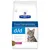 Hill's Prescription Diet Food Sensitivities d/d kattenvoer, afbeelding van kat op verpakking, met eend en groene erwt. Tekst: Clinical Nutrition, hypoallergeen.