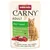 Animonda Carny Adult beef + ostrich. 100% fresh ingredients, grain-free, Made in Germany. With taurine. Image of red meat and a cat.