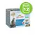 almo nature HFC Light Meal Natural thon de l’Atlantique, lot de 4x50g. Visuel d’un chat et d’une boîte. Pastille verte avec icône conserve et chiffre 12 en surimpression.