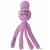 Purple textured toy with four dangling legs, labelled 'KONG Wubba' and 'Snugga' on one leg.