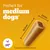 Chew snack, suitable for medium-sized dogs, dimensions: 10.8 cm long and 2.6 cm wide. Symbols for chicken and beef. Note: Complementary feed for adult dogs.