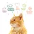 Orangefarbene Katze mit Text: Reines Futter, Perfektes Eiweiss-Fett-Verhältnis, Tierschutz, Bessere Welt, Glückliche gesunde Katzen.