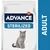 Confezione di cibo per gatti Advance Sterilized Adult, marchio affinity, con immagine di un gatto grigio sul fronte. Testo visibile: ADVANCE, STERILIZED, ADULT.