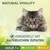 NATURAL VITALITY, HERGESTELLT MIT NATÜRLICHEN ZUTATEN, adult 1+, mit Truthahn, mit Huhn. Texte en allemand et anglais sur fond vert avec photo d’un chat.