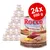 Pack de 24 latas de 800 g Rocco World Trip, visible texto: Chicken with lentils & mango. Imagen del producto y etiqueta promocional en la lata.