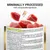 Tekst na engleskom: MINIMALLY PROCESSED, 100% recognizable ingredients. Sastav: tuna 57 %, seabass 5 %, rice 15 %. Prikaz komadića sirove ribe iznad limenke s deklaracijom.