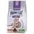 Pienso para gatos Happy Cat Senior Atlantik Lachs, Atlantic Salmon 8+ years. Imagen de un gato gris, iconos de beneficios y texto: All in One, Natural Life Concept, proteína 31 %, grasa 15 %.