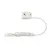 Pompe blanche avec câble USB, boîtier rectangulaire en plastique et embout visible. Aucun texte ou marque apparente.