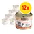 12 lattine DOGS'n TIGER Nesthäkchen Geflügel, 100% natural, 70% Geflügel, alimento completo per gatti, testo in tedesco sull'etichetta.