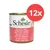 Schesir Huhn mit Karotten in Jelly, 12x Dose. Mehrsprachige Beschriftung: Pollo con Carote, Chicken with Carrots, Poulet avec Carottes, Kip met Wortelen, Курица с морковью.