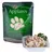 Applaws Natural Cat Food, Chicken Breast & Asparagus, 70 g vrećica. Prikazana otvorena hrana u zdjelici s komadićima piletine i šparoga.