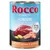 Rocco JUNIOR Beef with salmon & potatoes, Optimal calcium to phosphorus ratio, dåse 400 g. Billede af oksekød, laks og kartofler på etiketten.