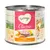 Boîte Feringa Classic Adult, volaille avec carottes et pissenlit, recette sans céréales, 70 % ingrédients animaux sélectionnés, image d’un chat et morceaux de viande visibles sur l’étiquette.