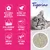 Tigerino Premium. Texto en inglés: with Febreze blossom & breeze scent, natural clay of bentonite, ultra absorbent & efficient, extremely low-dust, immediate clumping, fast odour control.
