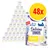 Confezione da 48 lattine Delicious Dinners with Chicken chunks in jelly with taurine, ricetta senza cereali. Testo visibile: NEW!, Delicious Dinners, with Chicken, chunks in jelly, with taurine.