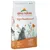 almo nature Life Maintenance Adult Cat tørfoder med fresh chicken, 12 kg. Billede af kat og orange blomster på posen. Tekst: owned by the animals, con pollo fresco, mit frischem huhn.