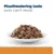 Tray with brown meat pieces in gravy. Text: Mouthwatering taste pets can't resist.
