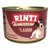 RINTI Gold mit Lamm, Getreidefrei, In feinen Stücken. Blik hondenvoer met afbeelding van hond op het etiket.