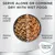 Image showing dry and wet food in a bowl with text: Serve alone or combine dry with wet food. Benefits listed: high energy supply, dental care, better hydration, balanced nutrition.