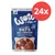 Wow Cat Premium Senior Paté Wild & Kaninchen, 24x. Widoczny napis: 99% mięsa, bez zbóż, dla seniorów 10+. Opakowanie pokazuje kawałki mięsa i pasztet. Wow Cat Premium Senior Paté Wild & Kaninchen, 24x. Widoczny napis: 99% mięsa, bez zbóż, dla seniorów 10+. Opakowanie pokazuje kawałki mięsa i pasztet.