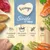 Feringa Single Meat, 75% geselecteerde dierlijke ingrediënten, met groenten en kruiden, graanvrij recept, met taurine. Afbeelding van vlees, zalm, aardappel, broccoli, wortel, erwten.