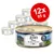 Lot de 12 boîtes Ziwi Peak NZ Beef Recipe pour chat, 85 g chacune. Texte visible : 92 % meat, organs & NZ green mussels. Étiquette en anglais.