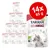 Yarrah Bio Fillets in Sauce met rund voor katten, 14 zakjes à 85 g. Verpakking toont kat, keurmerken AB, BIO en Beter Leven 3 sterren, tekst: 'Fillets in sauce with boeuf/rind/beef/rund'.