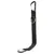 Black safety belt with two carabiners and metal ring, suitable for attaching accessories.