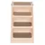 Vierstufige beige Treppe mit rutschfesten grauen Trittflächen, geeignet für Haustiere.