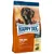 Opakowanie karmy Happy Dog Toscana Ente & Lachs, widoczny napis Made in Germany oraz Natural Life Concept. Na opakowaniu ilustracja psa i krajobraz.