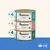 Image shows 12 tins: 4 tuna fillet in broth, 4 tuna fillet with prawn in broth, and 4 ocean fish in broth, each tin 156g.