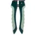 Green nail scissors with ergonomic handles and metal blades, suitable for precise cutting.