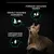 Fördert gesunde Nieren, erhält gesunde Harnwege, umfassende Zahnpflege. Katze vor schwarzem Hintergrund mit grafischen Symbolen.