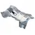 Absorbent disposable nappy with elasticated sides, adjustable tabs and a central cut-out for tail placement, shown open to display inner padding and structure.