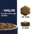 Welpe, kleine & mittlere Rassen. Krokettengrösse: Durchmesser 10 mm, Höhe 5 mm. Abbildung von Trockenfutter in einer Schale und Detailansicht der Kroketten.
