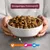 Schale mit Trockenfutter, Text: Einzigartiges Proteinprofil. Symbole für Huhn, Lamm und Fisch als Proteinquellen. Schale mit Trockenfutter, Text: Einzigartiges Proteinprofil. Symbole für Huhn, Lamm und Fisch als Proteinquellen.