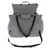 Grey portable pet carrier with padded sides, carrying handles and adjustable shoulder strap. Suitable for transporting small animals.