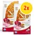 2 confezioni di Farmina N&D Natural & Delicious Ancestral Cereals, farro, avena, pollo, melograno. Scritta OGM FREE LOW GRAIN. Prodotto italiano. Immagini di melograno e cereali.