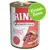Rinti Kennerfleisch mit Rind, getreidefrei, Einzel-Dose, Abbildung von Fleischstücken und Gemüse auf der Verpackung